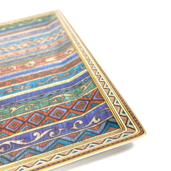 UNUSED HERMES Cheval durian plate square horse The dishes Pottery Multicolore - Picture 8 of 9